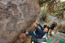 Bouldering in Hueco Tanks on 01/01/2020 with Blue Lizard Climbing and Yoga

Filename: SRM_20200101_1737290.jpg
Aperture: f/3.5
Shutter Speed: 1/250
Body: Canon EOS-1D Mark II
Lens: Canon EF 16-35mm f/2.8 L