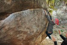 Bouldering in Hueco Tanks on 01/01/2020 with Blue Lizard Climbing and Yoga

Filename: SRM_20200101_1740580.jpg
Aperture: f/3.2
Shutter Speed: 1/250
Body: Canon EOS-1D Mark II
Lens: Canon EF 16-35mm f/2.8 L