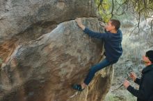 Bouldering in Hueco Tanks on 01/01/2020 with Blue Lizard Climbing and Yoga

Filename: SRM_20200101_1743290.jpg
Aperture: f/2.8
Shutter Speed: 1/250
Body: Canon EOS-1D Mark II
Lens: Canon EF 50mm f/1.8 II