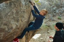 Bouldering in Hueco Tanks on 01/01/2020 with Blue Lizard Climbing and Yoga

Filename: SRM_20200101_1745400.jpg
Aperture: f/2.8
Shutter Speed: 1/250
Body: Canon EOS-1D Mark II
Lens: Canon EF 50mm f/1.8 II