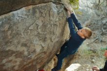 Bouldering in Hueco Tanks on 01/01/2020 with Blue Lizard Climbing and Yoga

Filename: SRM_20200101_1745440.jpg
Aperture: f/2.5
Shutter Speed: 1/250
Body: Canon EOS-1D Mark II
Lens: Canon EF 50mm f/1.8 II