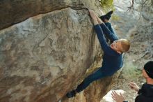 Bouldering in Hueco Tanks on 01/01/2020 with Blue Lizard Climbing and Yoga

Filename: SRM_20200101_1746190.jpg
Aperture: f/2.5
Shutter Speed: 1/250
Body: Canon EOS-1D Mark II
Lens: Canon EF 50mm f/1.8 II