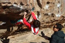 Bouldering in Hueco Tanks on 01/03/2020 with Blue Lizard Climbing and Yoga

Filename: SRM_20200103_1046470.jpg
Aperture: f/5.0
Shutter Speed: 1/400
Body: Canon EOS-1D Mark II
Lens: Canon EF 50mm f/1.8 II