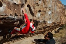 Bouldering in Hueco Tanks on 01/03/2020 with Blue Lizard Climbing and Yoga

Filename: SRM_20200103_1046520.jpg
Aperture: f/5.6
Shutter Speed: 1/400
Body: Canon EOS-1D Mark II
Lens: Canon EF 50mm f/1.8 II