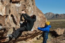 Bouldering in Hueco Tanks on 01/03/2020 with Blue Lizard Climbing and Yoga

Filename: SRM_20200103_1054330.jpg
Aperture: f/5.6
Shutter Speed: 1/400
Body: Canon EOS-1D Mark II
Lens: Canon EF 50mm f/1.8 II