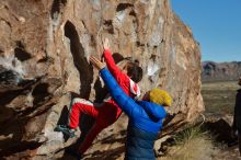 Bouldering in Hueco Tanks on 01/03/2020 with Blue Lizard Climbing and Yoga

Filename: SRM_20200103_1056280.jpg
Aperture: f/5.6
Shutter Speed: 1/400
Body: Canon EOS-1D Mark II
Lens: Canon EF 50mm f/1.8 II