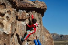 Bouldering in Hueco Tanks on 01/03/2020 with Blue Lizard Climbing and Yoga

Filename: SRM_20200103_1056570.jpg
Aperture: f/6.3
Shutter Speed: 1/400
Body: Canon EOS-1D Mark II
Lens: Canon EF 50mm f/1.8 II