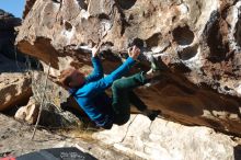 Bouldering in Hueco Tanks on 01/03/2020 with Blue Lizard Climbing and Yoga

Filename: SRM_20200103_1102370.jpg
Aperture: f/4.0
Shutter Speed: 1/400
Body: Canon EOS-1D Mark II
Lens: Canon EF 50mm f/1.8 II