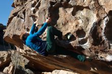 Bouldering in Hueco Tanks on 01/03/2020 with Blue Lizard Climbing and Yoga

Filename: SRM_20200103_1102450.jpg
Aperture: f/4.0
Shutter Speed: 1/400
Body: Canon EOS-1D Mark II
Lens: Canon EF 50mm f/1.8 II