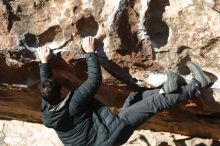 Bouldering in Hueco Tanks on 01/03/2020 with Blue Lizard Climbing and Yoga

Filename: SRM_20200103_1109510.jpg
Aperture: f/3.5
Shutter Speed: 1/400
Body: Canon EOS-1D Mark II
Lens: Canon EF 50mm f/1.8 II