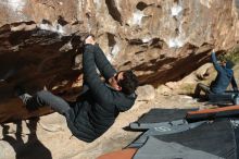 Bouldering in Hueco Tanks on 01/03/2020 with Blue Lizard Climbing and Yoga

Filename: SRM_20200103_1116500.jpg
Aperture: f/5.0
Shutter Speed: 1/400
Body: Canon EOS-1D Mark II
Lens: Canon EF 50mm f/1.8 II