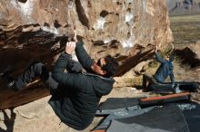 Bouldering in Hueco Tanks on 01/03/2020 with Blue Lizard Climbing and Yoga

Filename: SRM_20200103_1116530.jpg
Aperture: f/5.0
Shutter Speed: 1/400
Body: Canon EOS-1D Mark II
Lens: Canon EF 50mm f/1.8 II