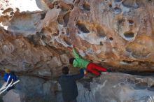 Bouldering in Hueco Tanks on 01/03/2020 with Blue Lizard Climbing and Yoga

Filename: SRM_20200103_1147200.jpg
Aperture: f/2.5
Shutter Speed: 1/250
Body: Canon EOS-1D Mark II
Lens: Canon EF 50mm f/1.8 II