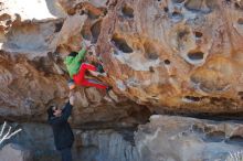 Bouldering in Hueco Tanks on 01/03/2020 with Blue Lizard Climbing and Yoga

Filename: SRM_20200103_1147400.jpg
Aperture: f/5.0
Shutter Speed: 1/250
Body: Canon EOS-1D Mark II
Lens: Canon EF 50mm f/1.8 II