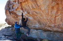 Bouldering in Hueco Tanks on 01/03/2020 with Blue Lizard Climbing and Yoga

Filename: SRM_20200103_1243000.jpg
Aperture: f/5.0
Shutter Speed: 1/400
Body: Canon EOS-1D Mark II
Lens: Canon EF 16-35mm f/2.8 L