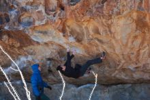 Bouldering in Hueco Tanks on 01/03/2020 with Blue Lizard Climbing and Yoga

Filename: SRM_20200103_1246500.jpg
Aperture: f/6.3
Shutter Speed: 1/400
Body: Canon EOS-1D Mark II
Lens: Canon EF 50mm f/1.8 II