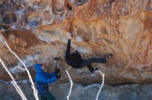 Bouldering in Hueco Tanks on 01/03/2020 with Blue Lizard Climbing and Yoga

Filename: SRM_20200103_1246540.jpg
Aperture: f/4.0
Shutter Speed: 1/500
Body: Canon EOS-1D Mark II
Lens: Canon EF 50mm f/1.8 II