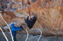 Bouldering in Hueco Tanks on 01/03/2020 with Blue Lizard Climbing and Yoga

Filename: SRM_20200103_1247000.jpg
Aperture: f/4.0
Shutter Speed: 1/500
Body: Canon EOS-1D Mark II
Lens: Canon EF 50mm f/1.8 II