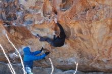 Bouldering in Hueco Tanks on 01/03/2020 with Blue Lizard Climbing and Yoga

Filename: SRM_20200103_1247030.jpg
Aperture: f/4.0
Shutter Speed: 1/500
Body: Canon EOS-1D Mark II
Lens: Canon EF 50mm f/1.8 II