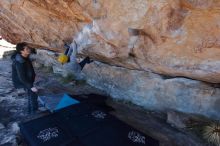 Bouldering in Hueco Tanks on 01/03/2020 with Blue Lizard Climbing and Yoga

Filename: SRM_20200103_1254550.jpg
Aperture: f/5.6
Shutter Speed: 1/320
Body: Canon EOS-1D Mark II
Lens: Canon EF 16-35mm f/2.8 L