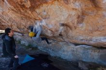 Bouldering in Hueco Tanks on 01/03/2020 with Blue Lizard Climbing and Yoga

Filename: SRM_20200103_1255020.jpg
Aperture: f/5.6
Shutter Speed: 1/320
Body: Canon EOS-1D Mark II
Lens: Canon EF 16-35mm f/2.8 L