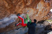 Bouldering in Hueco Tanks on 01/03/2020 with Blue Lizard Climbing and Yoga

Filename: SRM_20200103_1258550.jpg
Aperture: f/6.3
Shutter Speed: 1/320
Body: Canon EOS-1D Mark II
Lens: Canon EF 16-35mm f/2.8 L