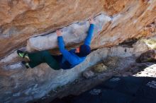 Bouldering in Hueco Tanks on 01/03/2020 with Blue Lizard Climbing and Yoga

Filename: SRM_20200103_1259500.jpg
Aperture: f/5.0
Shutter Speed: 1/320
Body: Canon EOS-1D Mark II
Lens: Canon EF 16-35mm f/2.8 L