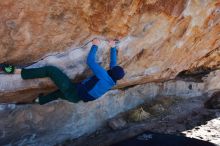 Bouldering in Hueco Tanks on 01/03/2020 with Blue Lizard Climbing and Yoga

Filename: SRM_20200103_1259550.jpg
Aperture: f/5.6
Shutter Speed: 1/320
Body: Canon EOS-1D Mark II
Lens: Canon EF 16-35mm f/2.8 L