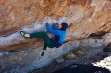 Bouldering in Hueco Tanks on 01/03/2020 with Blue Lizard Climbing and Yoga

Filename: SRM_20200103_1300010.jpg
Aperture: f/5.6
Shutter Speed: 1/320
Body: Canon EOS-1D Mark II
Lens: Canon EF 16-35mm f/2.8 L