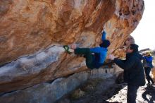 Bouldering in Hueco Tanks on 01/03/2020 with Blue Lizard Climbing and Yoga

Filename: SRM_20200103_1300270.jpg
Aperture: f/7.1
Shutter Speed: 1/320
Body: Canon EOS-1D Mark II
Lens: Canon EF 16-35mm f/2.8 L