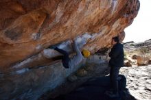 Bouldering in Hueco Tanks on 01/03/2020 with Blue Lizard Climbing and Yoga

Filename: SRM_20200103_1303590.jpg
Aperture: f/7.1
Shutter Speed: 1/320
Body: Canon EOS-1D Mark II
Lens: Canon EF 16-35mm f/2.8 L