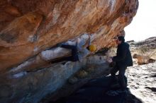 Bouldering in Hueco Tanks on 01/03/2020 with Blue Lizard Climbing and Yoga

Filename: SRM_20200103_1304040.jpg
Aperture: f/7.1
Shutter Speed: 1/320
Body: Canon EOS-1D Mark II
Lens: Canon EF 16-35mm f/2.8 L