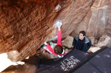 Bouldering in Hueco Tanks on 01/03/2020 with Blue Lizard Climbing and Yoga

Filename: SRM_20200103_1414250.jpg
Aperture: f/2.8
Shutter Speed: 1/200
Body: Canon EOS-1D Mark II
Lens: Canon EF 16-35mm f/2.8 L