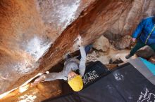 Bouldering in Hueco Tanks on 01/03/2020 with Blue Lizard Climbing and Yoga

Filename: SRM_20200103_1419200.jpg
Aperture: f/3.5
Shutter Speed: 1/250
Body: Canon EOS-1D Mark II
Lens: Canon EF 16-35mm f/2.8 L