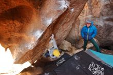 Bouldering in Hueco Tanks on 01/03/2020 with Blue Lizard Climbing and Yoga

Filename: SRM_20200103_1420110.jpg
Aperture: f/4.0
Shutter Speed: 1/250
Body: Canon EOS-1D Mark II
Lens: Canon EF 16-35mm f/2.8 L