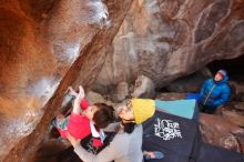 Bouldering in Hueco Tanks on 01/03/2020 with Blue Lizard Climbing and Yoga

Filename: SRM_20200103_1424480.jpg
Aperture: f/3.5
Shutter Speed: 1/250
Body: Canon EOS-1D Mark II
Lens: Canon EF 16-35mm f/2.8 L