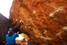 Bouldering in Hueco Tanks on 01/03/2020 with Blue Lizard Climbing and Yoga

Filename: SRM_20200103_1525170.jpg
Aperture: f/4.5
Shutter Speed: 1/250
Body: Canon EOS-1D Mark II
Lens: Canon EF 16-35mm f/2.8 L