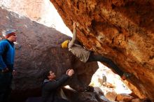 Bouldering in Hueco Tanks on 01/03/2020 with Blue Lizard Climbing and Yoga

Filename: SRM_20200103_1553340.jpg
Aperture: f/4.0
Shutter Speed: 1/250
Body: Canon EOS-1D Mark II
Lens: Canon EF 16-35mm f/2.8 L