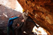 Bouldering in Hueco Tanks on 01/03/2020 with Blue Lizard Climbing and Yoga

Filename: SRM_20200103_1553430.jpg
Aperture: f/4.5
Shutter Speed: 1/250
Body: Canon EOS-1D Mark II
Lens: Canon EF 16-35mm f/2.8 L