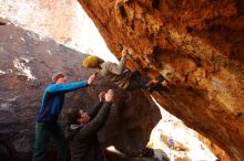 Bouldering in Hueco Tanks on 01/03/2020 with Blue Lizard Climbing and Yoga

Filename: SRM_20200103_1553470.jpg
Aperture: f/4.5
Shutter Speed: 1/250
Body: Canon EOS-1D Mark II
Lens: Canon EF 16-35mm f/2.8 L