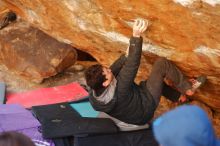 Bouldering in Hueco Tanks on 01/03/2020 with Blue Lizard Climbing and Yoga

Filename: SRM_20200103_1609070.jpg
Aperture: f/2.2
Shutter Speed: 1/250
Body: Canon EOS-1D Mark II
Lens: Canon EF 50mm f/1.8 II