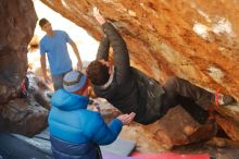 Bouldering in Hueco Tanks on 01/03/2020 with Blue Lizard Climbing and Yoga

Filename: SRM_20200103_1613280.jpg
Aperture: f/2.8
Shutter Speed: 1/250
Body: Canon EOS-1D Mark II
Lens: Canon EF 50mm f/1.8 II