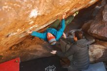 Bouldering in Hueco Tanks on 01/03/2020 with Blue Lizard Climbing and Yoga

Filename: SRM_20200103_1619450.jpg
Aperture: f/2.5
Shutter Speed: 1/250
Body: Canon EOS-1D Mark II
Lens: Canon EF 50mm f/1.8 II