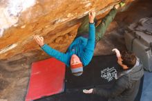 Bouldering in Hueco Tanks on 01/03/2020 with Blue Lizard Climbing and Yoga

Filename: SRM_20200103_1620000.jpg
Aperture: f/2.8
Shutter Speed: 1/250
Body: Canon EOS-1D Mark II
Lens: Canon EF 50mm f/1.8 II