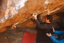 Bouldering in Hueco Tanks on 01/03/2020 with Blue Lizard Climbing and Yoga

Filename: SRM_20200103_1627230.jpg
Aperture: f/4.0
Shutter Speed: 1/250
Body: Canon EOS-1D Mark II
Lens: Canon EF 50mm f/1.8 II