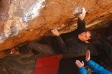 Bouldering in Hueco Tanks on 01/03/2020 with Blue Lizard Climbing and Yoga

Filename: SRM_20200103_1627320.jpg
Aperture: f/4.0
Shutter Speed: 1/250
Body: Canon EOS-1D Mark II
Lens: Canon EF 50mm f/1.8 II