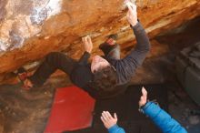 Bouldering in Hueco Tanks on 01/03/2020 with Blue Lizard Climbing and Yoga

Filename: SRM_20200103_1627380.jpg
Aperture: f/4.0
Shutter Speed: 1/250
Body: Canon EOS-1D Mark II
Lens: Canon EF 50mm f/1.8 II