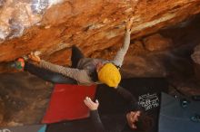 Bouldering in Hueco Tanks on 01/03/2020 with Blue Lizard Climbing and Yoga

Filename: SRM_20200103_1631180.jpg
Aperture: f/4.0
Shutter Speed: 1/250
Body: Canon EOS-1D Mark II
Lens: Canon EF 50mm f/1.8 II