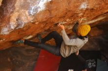 Bouldering in Hueco Tanks on 01/03/2020 with Blue Lizard Climbing and Yoga

Filename: SRM_20200103_1631210.jpg
Aperture: f/4.5
Shutter Speed: 1/250
Body: Canon EOS-1D Mark II
Lens: Canon EF 50mm f/1.8 II