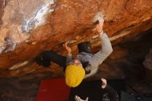 Bouldering in Hueco Tanks on 01/03/2020 with Blue Lizard Climbing and Yoga

Filename: SRM_20200103_1631300.jpg
Aperture: f/5.0
Shutter Speed: 1/250
Body: Canon EOS-1D Mark II
Lens: Canon EF 50mm f/1.8 II